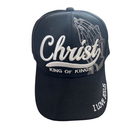Christ King of Kings  Christian Baseball Cap - BLACK Color