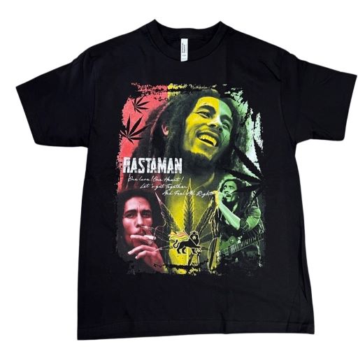 Marijuana BOB MARLEY Rastaman  US Screen Printed  Cotton T-Shirt