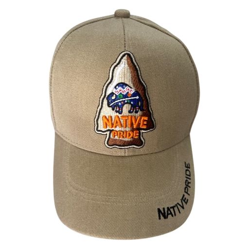 Native PRIDE  Embroidered Baseball Cap  - Khaki Color