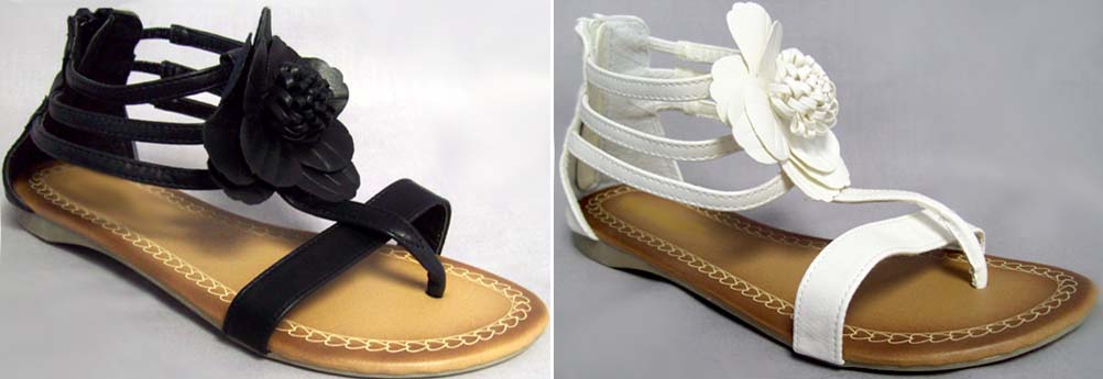 ''Beach 3'' Girls Fashion SANDALS - White Color Only. Sizes: 9-4