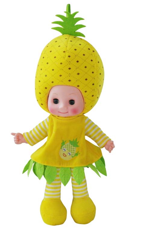 Musical - Singing Stuffed Fruit Doll  - Pineapple (20 Inches)
