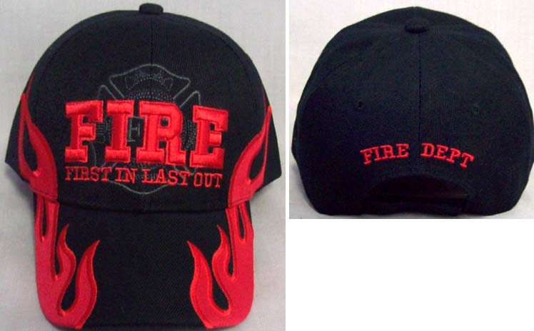 Fire Rescue Embroidered Baseball CAPS ......First In Last Out