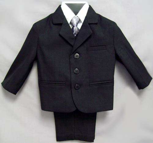 Boys 5Pc DRESS Suits  - Charcoal Grey - Sizes: 1-3  (# 5956CG)