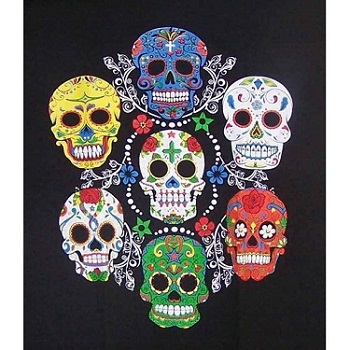 Day of The Dead .... Mexican  T-SHIRT US Screen Printed