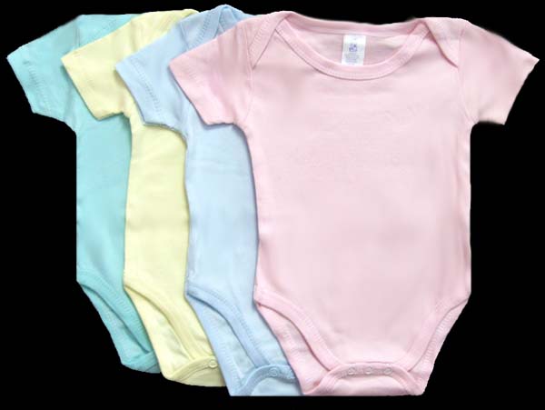 ''Baby Avenue''  SHORT Sleeves Onesies In Color - Sizes: 0 - 9 Mos.