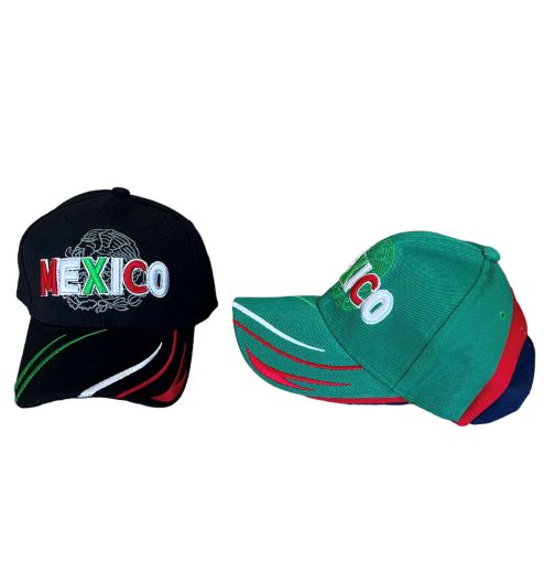 Mexico Embroidered BASEBALL Cap - Black