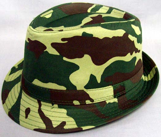 Fedora Trilby  HATs - Men HATs  - Military HATs Green Camo