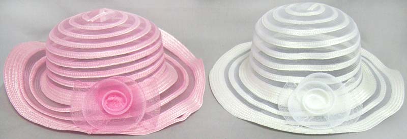 Hats  Girls DRESS Hats - Pink & White Colors