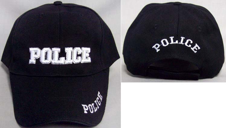 Police  BASEBALL CAPs - Black Color Embroidered