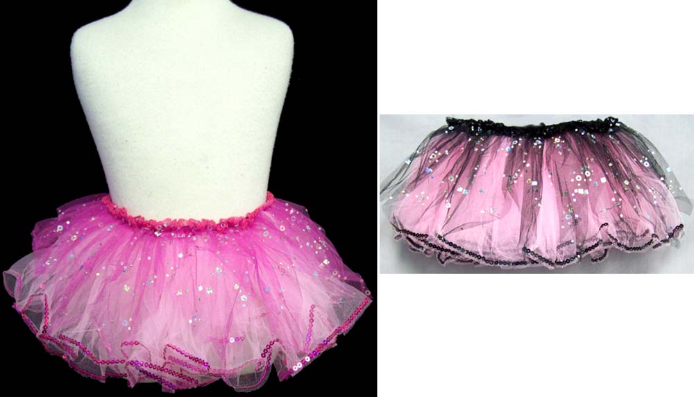 Dance Wear - 4 Layer Donut  Sequined Tutu SKIRT ( # 28346)