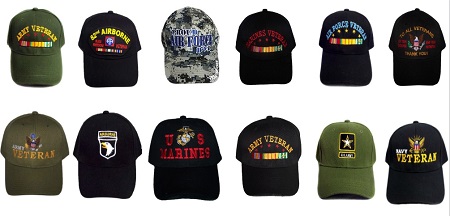 MilitaryBaseball CAPS - 12 Mixed Pack - Assorted Services-Styles