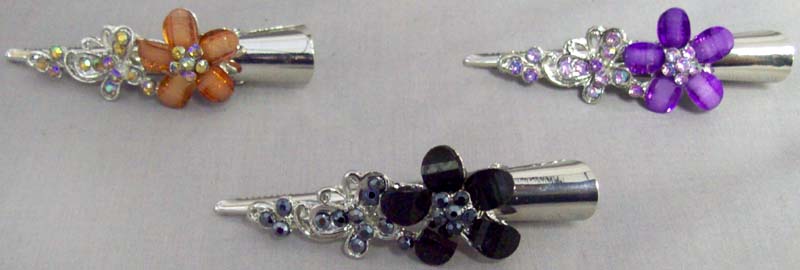 HAIR ACCESSORIES - HAIR Clip Pin   Rhinestones  In Color