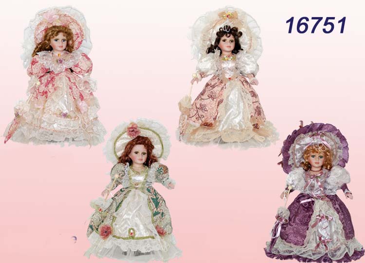 Victorian Styles Porcelain DOLLs - Height: 16'' ( A #16751)