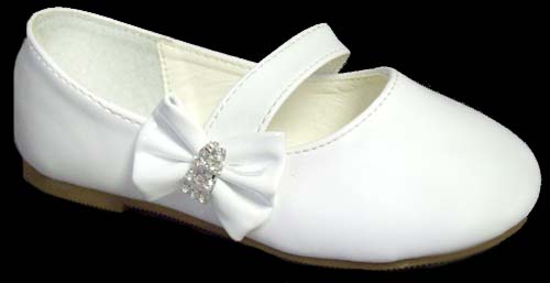 Girls SHOES With Rhinestones - White . Toddler Sizes