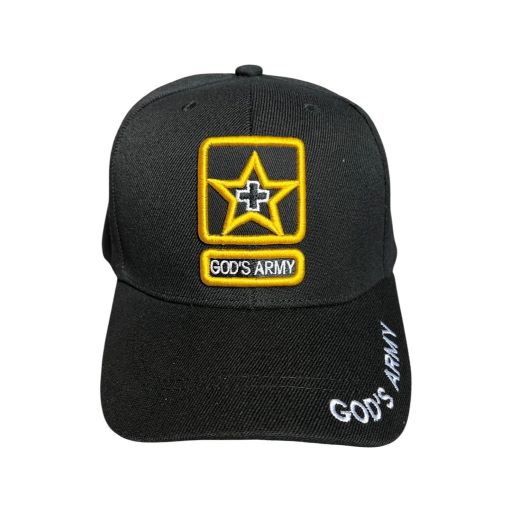 God's ARMY  Christian Baseball CAP Embroidered - Black Color