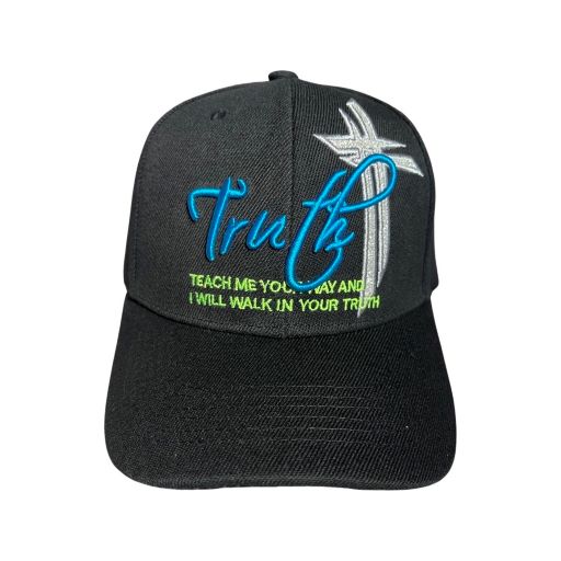 Truth Christian Baseball Cap Embroidered - BLACK Color