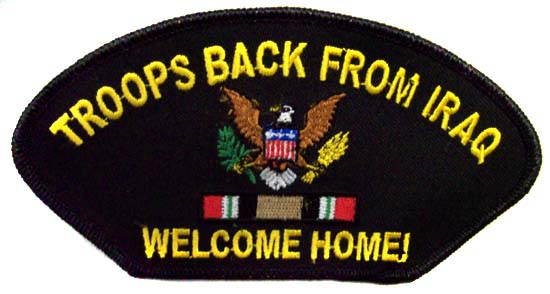 Embroidered Military PATCHES - Troops Back From Iraq