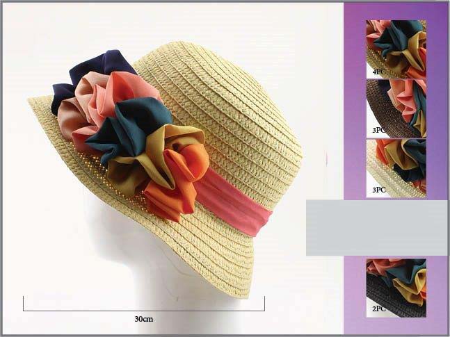 Fedora STRAW HATs For Women/Teenagers  - With Large Bow