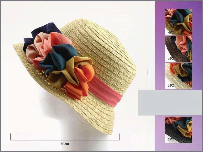 Fedora Straw HATs For Women/Teenagers  - With Large Bow