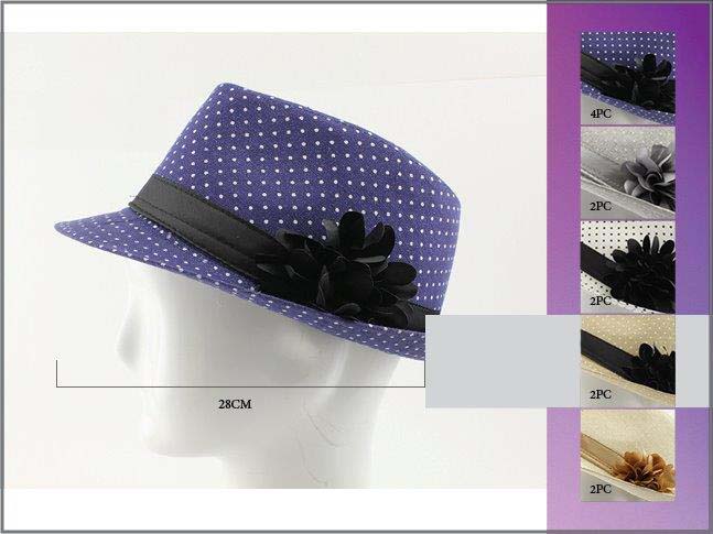 Fedora Trilby HATs For Women/Teenagers - Polka Dots &  Bow