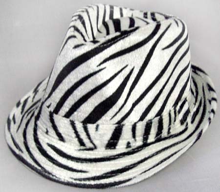 Fedora HATs For Women - Zebra Prints