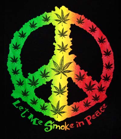 Marijuana Weed URBAN Wear T-Shirts ...... Let Me Smoke In Peace