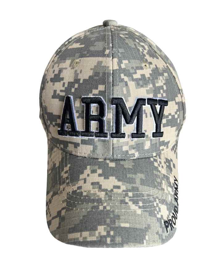 ARMY Embroidered Military Baseball CAP - Camo Color