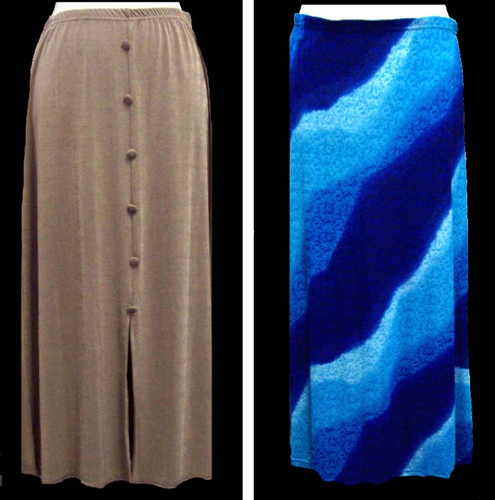 Womens Full Length Stretch SKIRTs