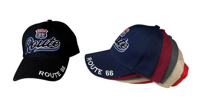 Route 66 BASEBALL Cap Embroidered - Assorted Colors
