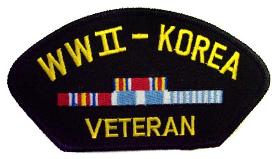 Embroidered Military PATCHES - WW II - Korea Veteran