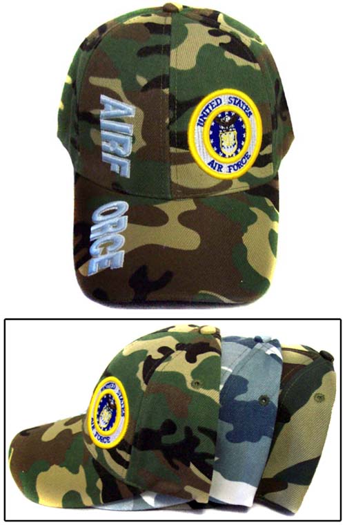 US Air Force  Military BASEBALL Caps Embroidered - Green Camo