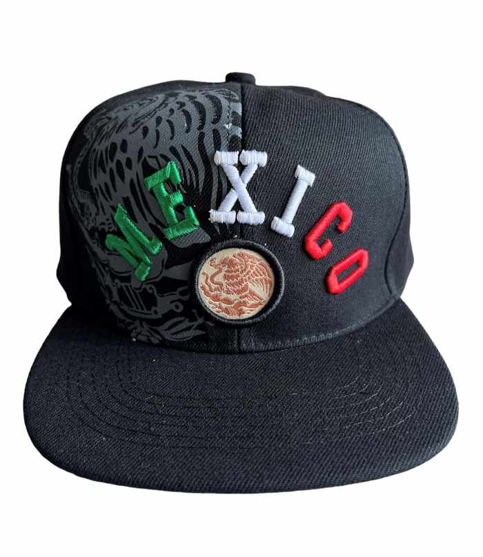 MEXICO Snap Back Baseball Cap Digitally  Embroidered