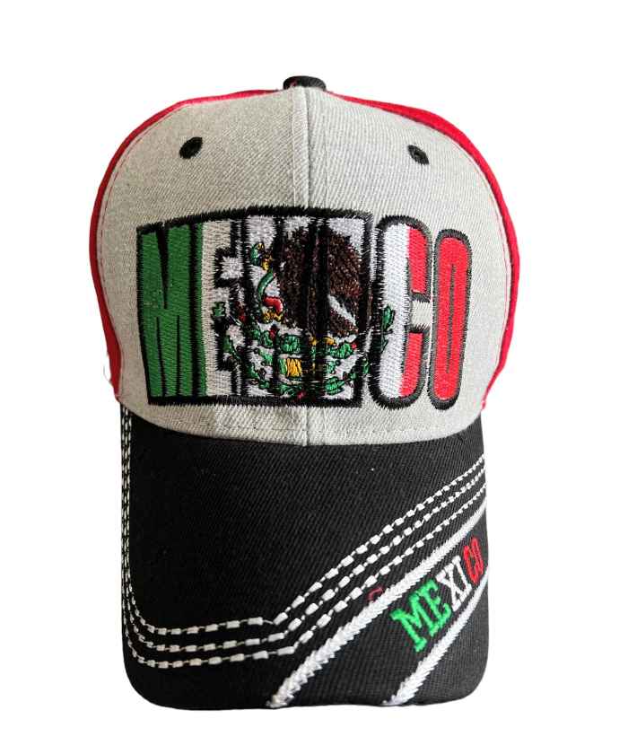 MEXICO  Baseball Cap Hat Embroidered - 3 Color Tone