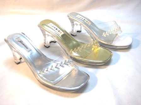 Womens/Teenagers  Clear SANDALS With Rhinestones