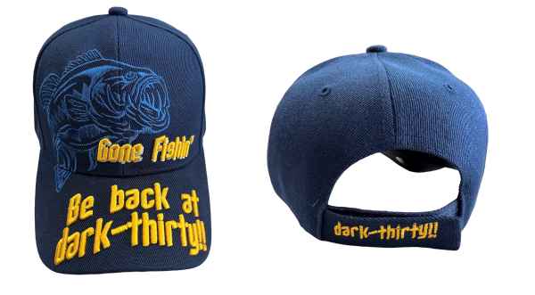 Gone FISHING FISHING Baseball Caps - Navy Color