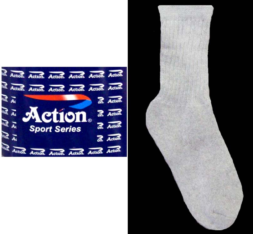 ''Action'' Sports SOCKS For Boys & Girls  - Grey