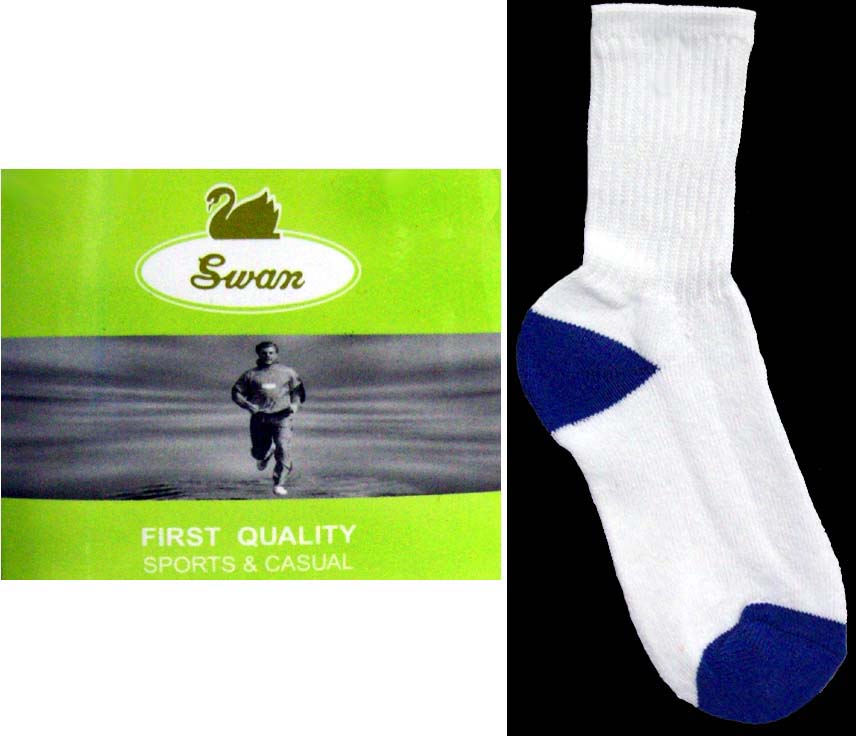 ''Swan'' Sports SOCKS For Boys & Girls  - Royal Blue & White