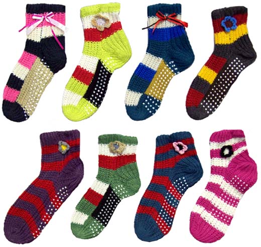 Knitted Winter SOCKS For Women  With Appliques