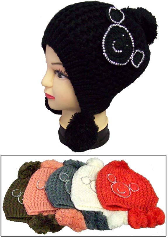 Winter CAPS - Ear Warmers  For Women/Teenagers Knits - Jeweled