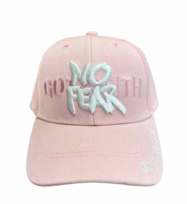 No Fear Got Faith Christian BASEBALL Cap Embroidered  - Pink
