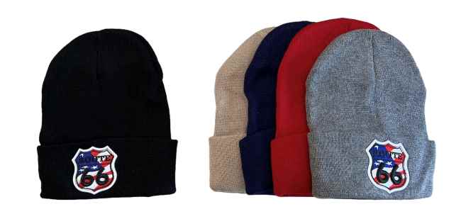 Route 66 Embroidered Beanies - ASSORTED Colors