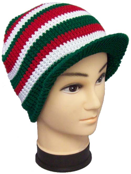 Knitted Winter CAPS - Beanies For Adults - Tricolor
