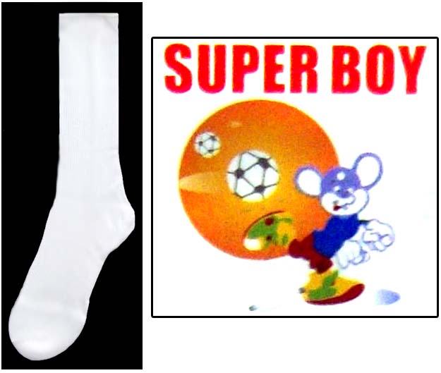 Socks   Boys Nylon DRESS Socks  -  White  Sizes: S, M & L