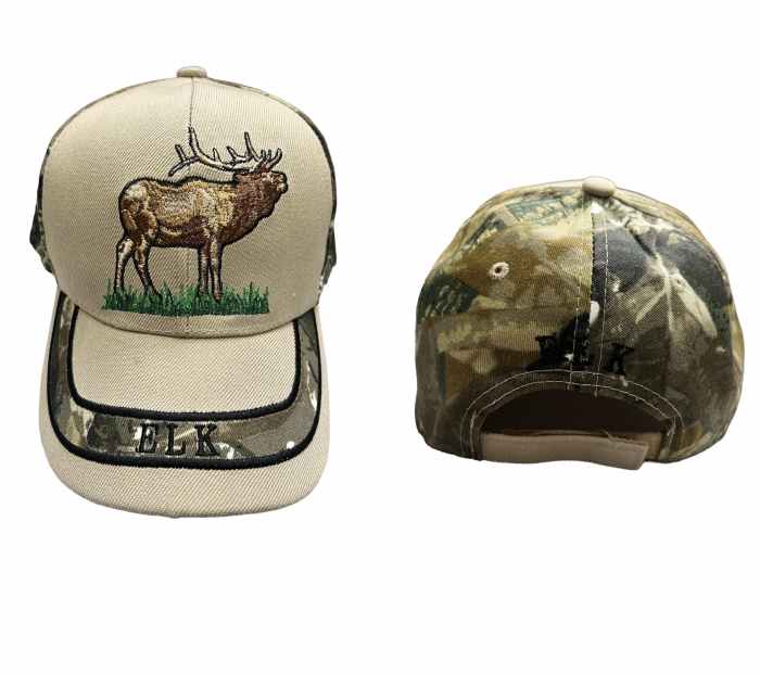 ELK Native Pride Embroidered Baseball CAP - Khaki Color