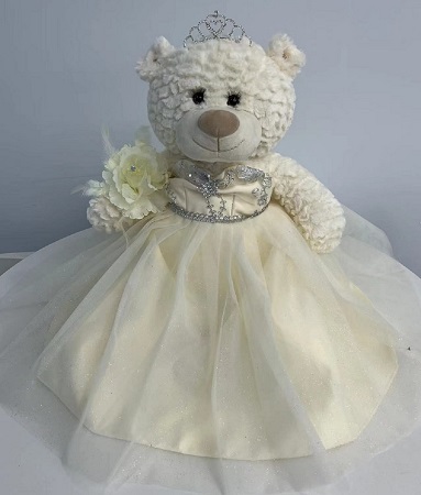 Quiceanera Terry Bear Size: 20''  Color: Beige