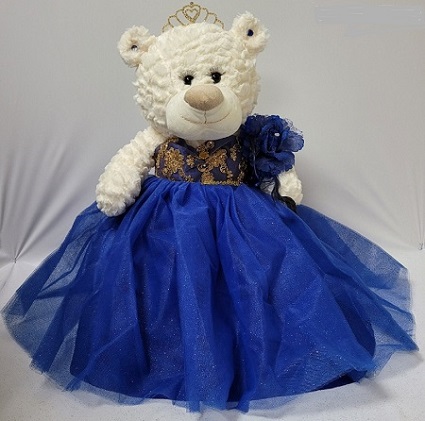 Quiceanera Terry BEAR Size: 20''  Color: Royal Blue