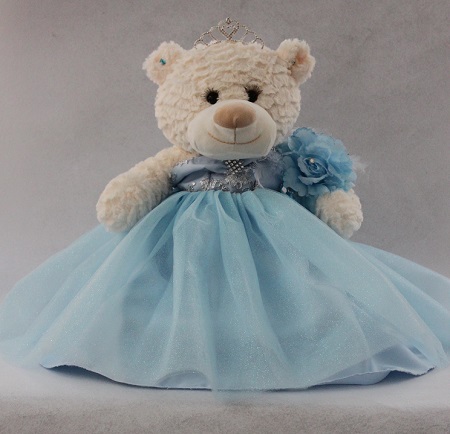 Quiceanera Terry Bear Size: 20''  Color: Baby Blue