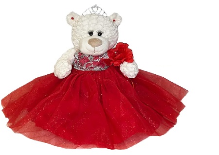 Quiceanera Terry Bear Size: 20''  Color: RED S