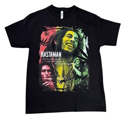 Rastaman Bob Marley Screen Printed T-SHIRTs