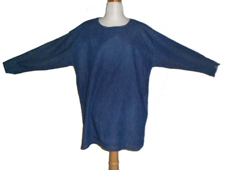 ''Body Web''    Long Sleeves  Blue DENIM Tops  -  For Women